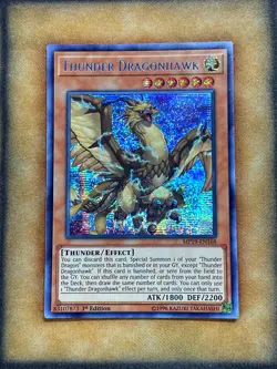 Yugioh Thunder Dragonhawk MP19-EN168 Secret Rare 1st Ed NM - Image 1