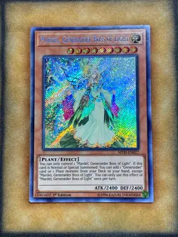 Yugioh Mardel, Generaider Boss of Light MYFI-EN027 Secret Rare 1st Ed NM - Image 1