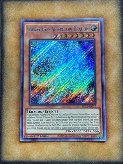 Yugioh Galaxy-Eyes Afterglow Dragon LDS2-EN052 Secret Rare 1st Ed NM - Image 1
