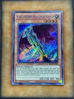 Yugioh Evil HERO Adusted Gold BROL-EN068 Secret Rare 1st Ed NM - Image 1