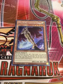 Yugioh Evil HERO Adusted Gold BROL-EN068 Secret Rare 1st Ed NM - Image 1