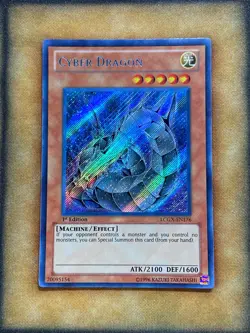 Yugioh Cyber Dragon LCGX-EN176 Secret Rare 1st Ed NM - Image 1