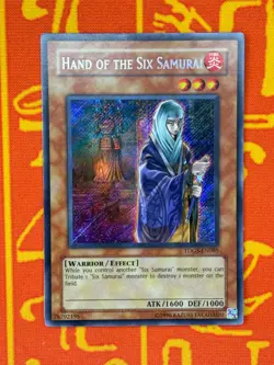 YUGIOH HAND OF THE SIX SAMURAI SECRET RARE LIGHT PLAY TDGS-EN085 - Image 1