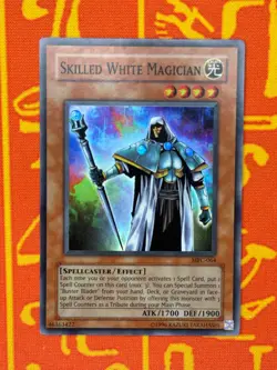 YUGIOH SKILLED WHITE MAGICIAN SUPER RARE LIGHT PLAY MFC-064 - Image 1