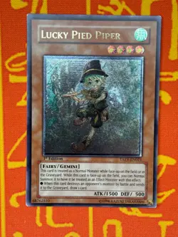 YUGIOH LUCKY PIED PIPER ULTIMATE RARE 1ST EDITION EXCELLENT TAEV-EN021 - Image 1