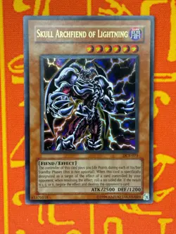 YUGIOH SKULL ARCHFIEND OF LIGHTNING ULTRA RARE EXCELLENT DCR-073 - Image 1