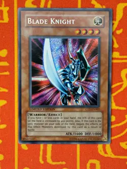 YUGIOH BLADE KNIGHT SECRET RARE LIGHT PLAY CT1-EN002 - Image 1