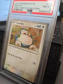 Snorlax 122 Promo Card PSA Mint 8 TWM Three Pack Blisters Lazy Press Auction 780 - Image 4