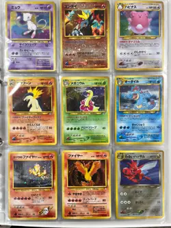 Swirl Lot 50 Vintage Japanese Pokemon Card Set MP LP Old Back Holo Mew Moltres - Image 1