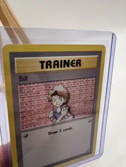 Trainer Bill 91/102 Base Set Uncommon Pokemon Card Unlimited 1999 - Image 3