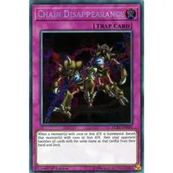 Chain Disappearance LCKC-EN094 Yu-Gi-Oh! Card Secret Rare 1st Edition - Image 1