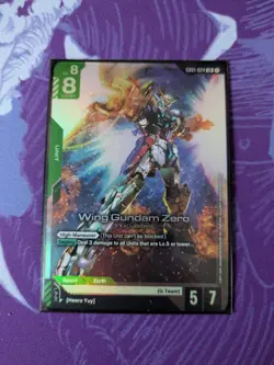 Gundam Card Game GD01 Newtype Rising GD01-024 LR Wing Gundam Zero TCG - Image 1