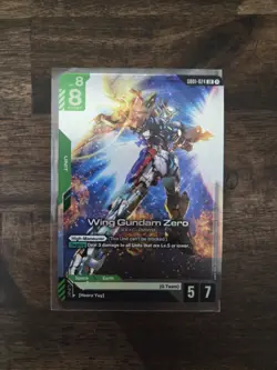 Gundam Card Game GD01 Newtype Rising GD01-024 LR Wing Gundam Zero TCG - Image 1