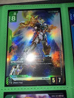 Gundam Card Game GD01 Newtype Rising GD01-024 LR Wing Gundam Zero TCG - Image 1