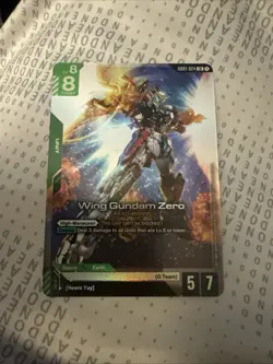 Gundam Card Game GD01 Newtype Rising GD01-024 LR Wing Gundam Zero TCG - Image 1