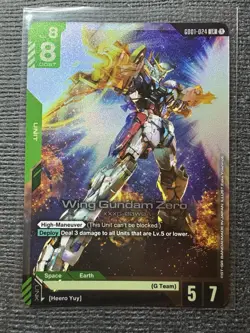Gundam Card Game GD01 Newtype Rising GD01-024 LR Wing Gundam Zero TCG - Image 1