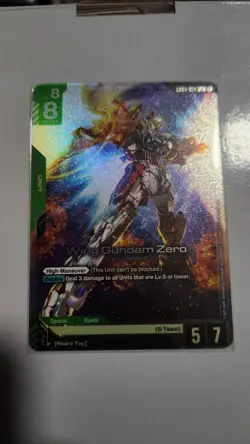 Gundam Card Game GD01 Newtype Rising GD01-024 LR Wing Gundam Zero TCG - Image 1