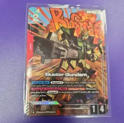 GUNDAM TCG CARD GAME BUSTER GUNDAM GD01-046 LR+ HOIL FOIL ENGLISH NEWTYPE RISING - Image 1