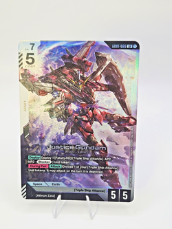 GUNDAM TCG CARD GAME JUSTICE GUNDAM GD01-066 LR HOLO FOIL ENGLISH NEWTYPE RISING - Image 4
