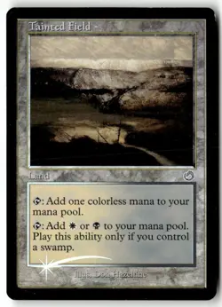 MTG Foil Tainted Field - Torment Heavily Played English - Image 1