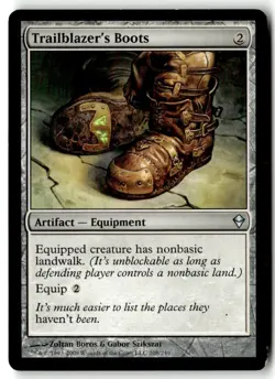 MTG Trailblazer's Boots - Zendikar Moderately Played English - Image 1