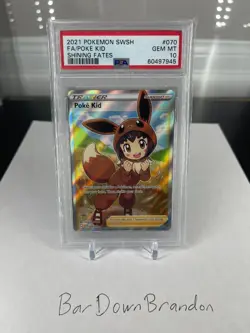 2021 Poke Kid 070/072 Shining Fates Full Art Trainer PSA 10 Pokemon TCG - Image 1