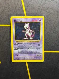 Mewtwo 10/102 Pokemon TCG Base Set Shadowless Holo Rare - HP - Image 1