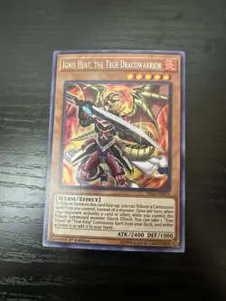 IGNIS HEAT, THE TRUE DRACOWARRIOR SECRET RARE (NM) FIGA-EN053 YUGIOH! - Image 1