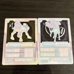 Set 2 Raikou Suicune Pokemon Zukan Card Clear Vintage Nintendo Bandai Japanese - Image 3