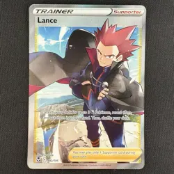 Pokemon TCG Lance 192/195 Silver Tempest Full Art Ultra Rare Holo Card - Image 1