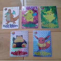 Set 10 Pikachu Eevee Sandshrew Pokemon Card Vintage Nintendo Bandai Japanese - Image 2