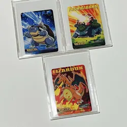 Set 3 Charizard Venusaur Blastoise Pokemon Kids Kimewaza Card Nintendo Japanese - Image 2
