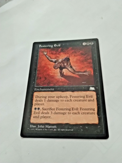 MTG Festering Evil Weatherlight Regular Uncommon - Some Edge Wear - See PIcs - Image 2