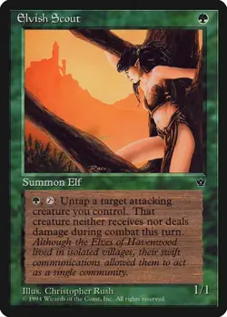 X 1 Elvish Scout NM FEM MTG Magic The Gathering - Image 1