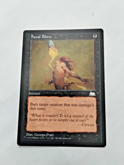 MTG Fatal Blow Weatherlight Regular Common - Bit of Edge Wear - See Pics - Image 1