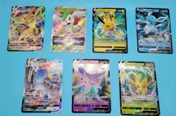 Pokemon Eevee Heroes S6a Set of V and VMAX (7 Cards) NM/M Lot - US Seller - Image 1