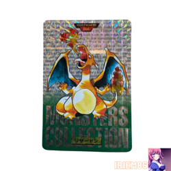 Charizard No.006 Green Holo Pokemon Carddass TCG Vintage Nintendo Japanese 1996 - Image 1