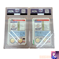 PSA 8 Mewtwo Mew Green Holo Pokemon Carddass TCG Vintage Nintendo Japanese 1996 - Image 2