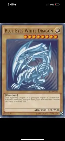 ** BLUE-EYES WHITE DRAGON ** (ORIGINAL ART SDK) CLASSIC LDK2-ENK01 YUGIOH! - Image 1