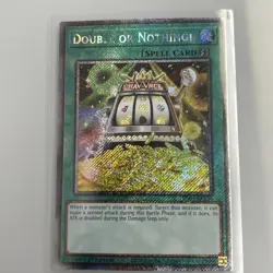 Yugioh! 1x Double or Nothing! RA04-EN156 Platinum Secret Rare 2025 - Image 1