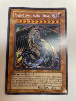 Yugioh Rainbow Dark Dragon PTDN-EN003 Secret Rare 1st Edition NM - Image 1