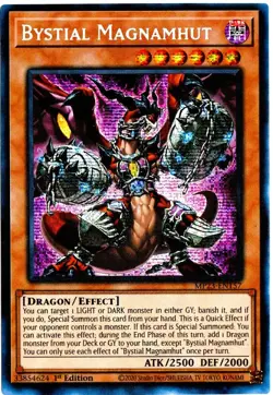 YUGIOH BYSTIAL MAGNAMHUT SECRET RARE 1ST EDITION NEAR MINT MP23-EN157 - Image 1