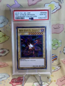 Yugioh PSA 10 Red Eyes B. Dragon LC01-EN006 - Image 1