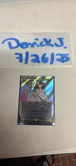 Yuna, Grand Summoner (Borderless) (Surge Foil) Commander: Final Fantasy Foil - Image 1