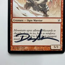 WIZARDS OF THE COAST Frost Ogre Card Signed By Dan Scott MTG, Artist Proof - Image 4