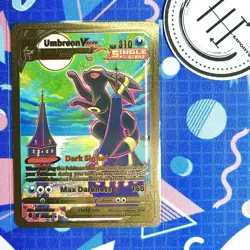 Pokemon Umbreon Vmax Single Strike Gold Foil Holo Textured Fan Art Card Nintendo - Image 1