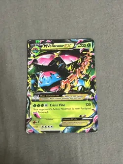 Pokemon Mega Venusaur EX Trading Card 230 HP Crisis Vine Technique | Very Used - Image 1