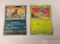 Pokemon TCG Card: HOUNDOUR 131/197 Obsidian Flames & paradox rift nymble card - Image 1