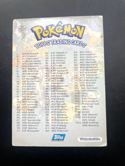 Checklist 1999 - Topps Pokemon Checklist Card Blue label (HP) - Image 2