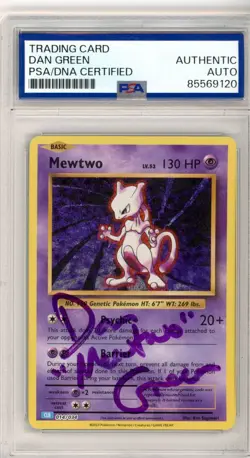 PSA Dan Green Signed Mewtwo 014/034 Trading Card Game Classic Holo Pokemon TCG - Image 1